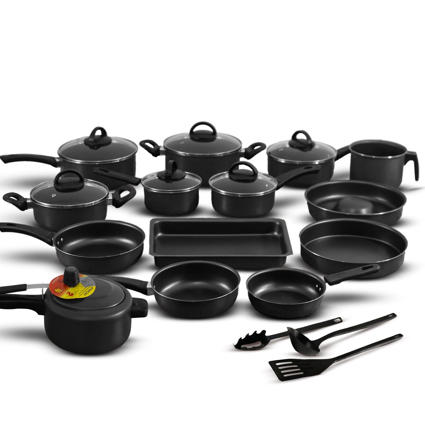 Conjunto De Panelas Antiaderente 17 Peças  - Preto