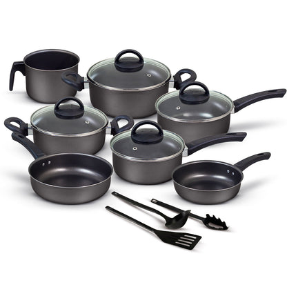 Jogo de Panelas Antiaderente 10 Peças - Preto