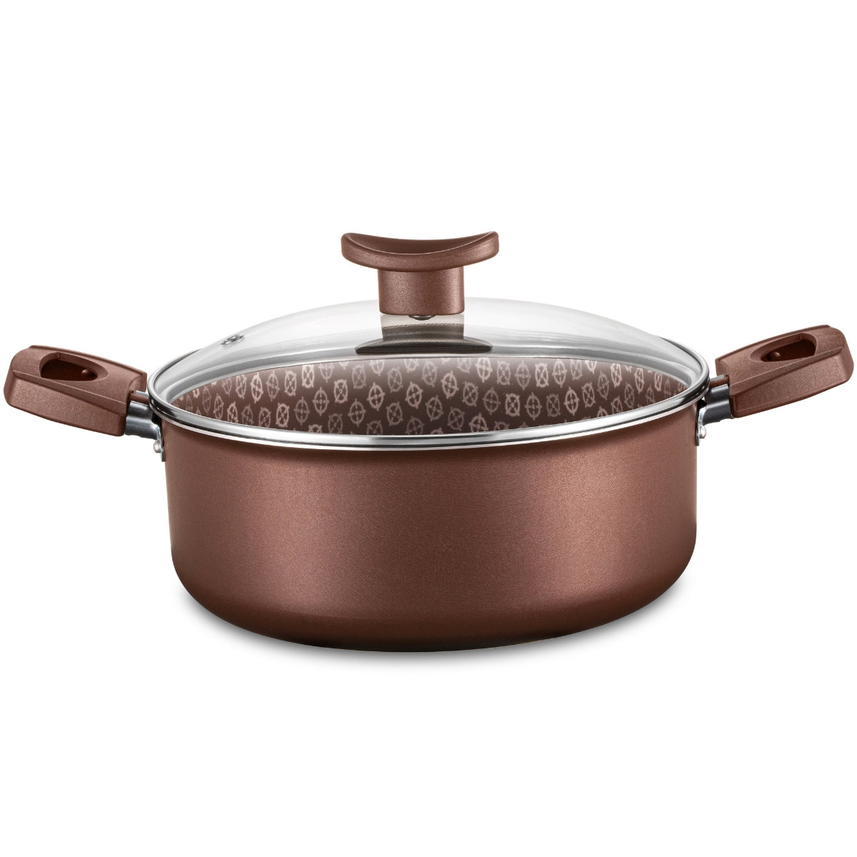 Conjunto Panelas Antiaderente 10 Peças Prime Alumínio - Marrom Escuro